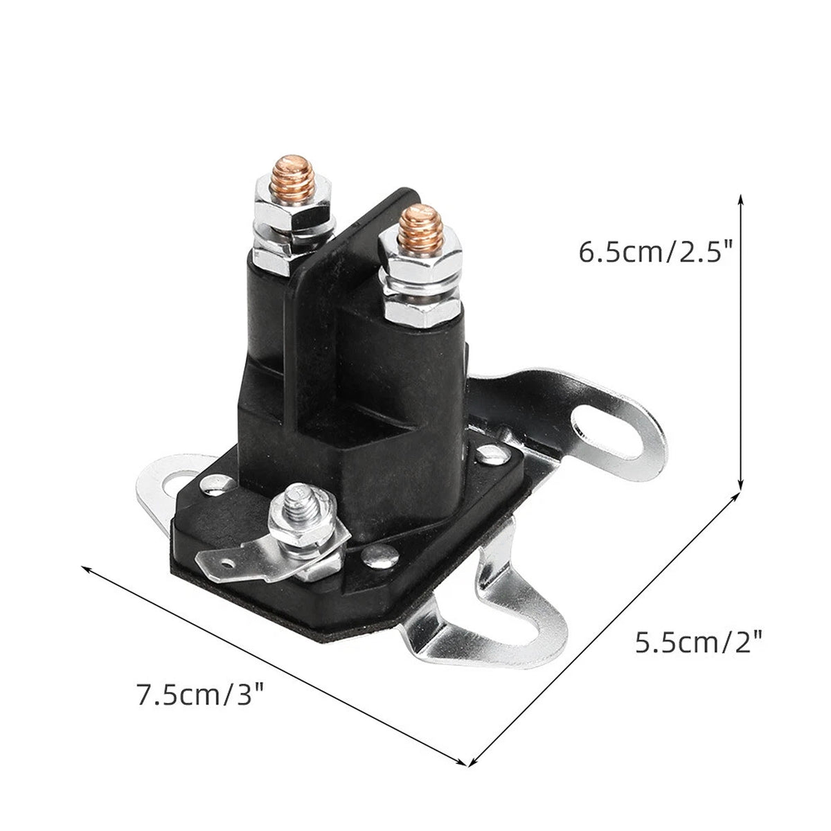 12 Volt 3 Pole Starter Solenoid Relay for Briggs and Stratton