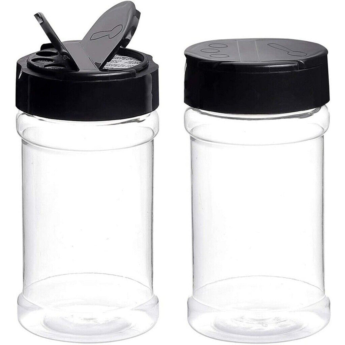 100ML Clear Plastic Spice Bottles Jars Containers