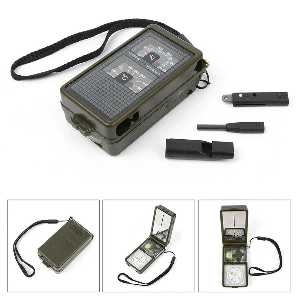 10 in 1 Outdoor Compass for Hiking Camping and Navigation