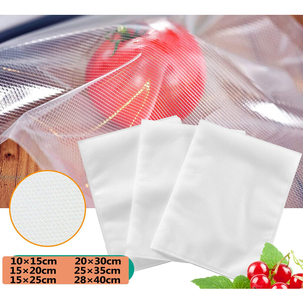 100x Heat Seal Bags for Food Storage Pre cut Vacuum Sealer Bags