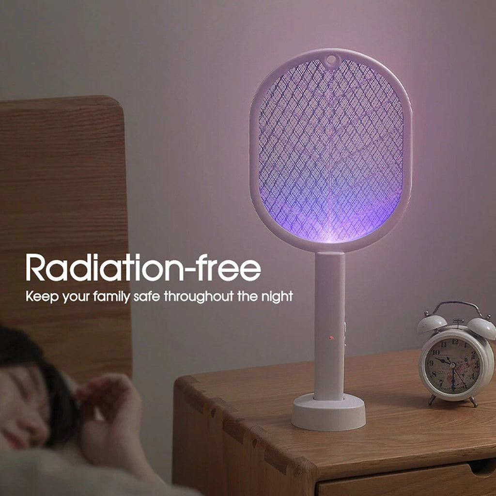 2 in 1 Electric Mosquito Swatter USB Rechargeable Bug Zapper