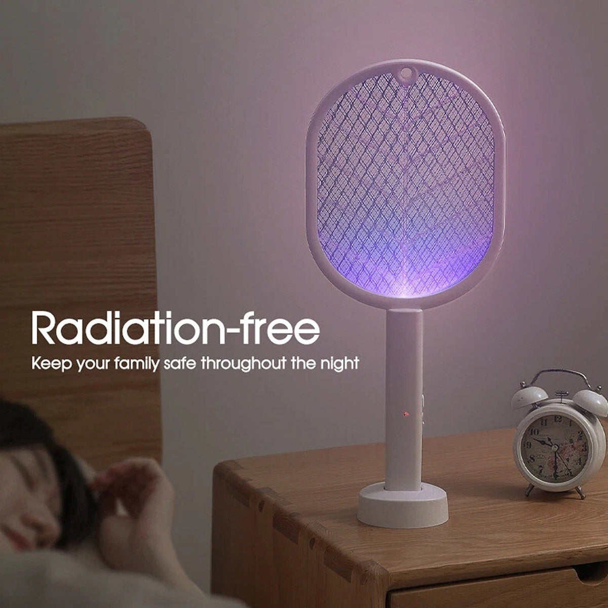 2 in 1 Electric Mosquito Swatter USB Rechargeable Bug Zapper