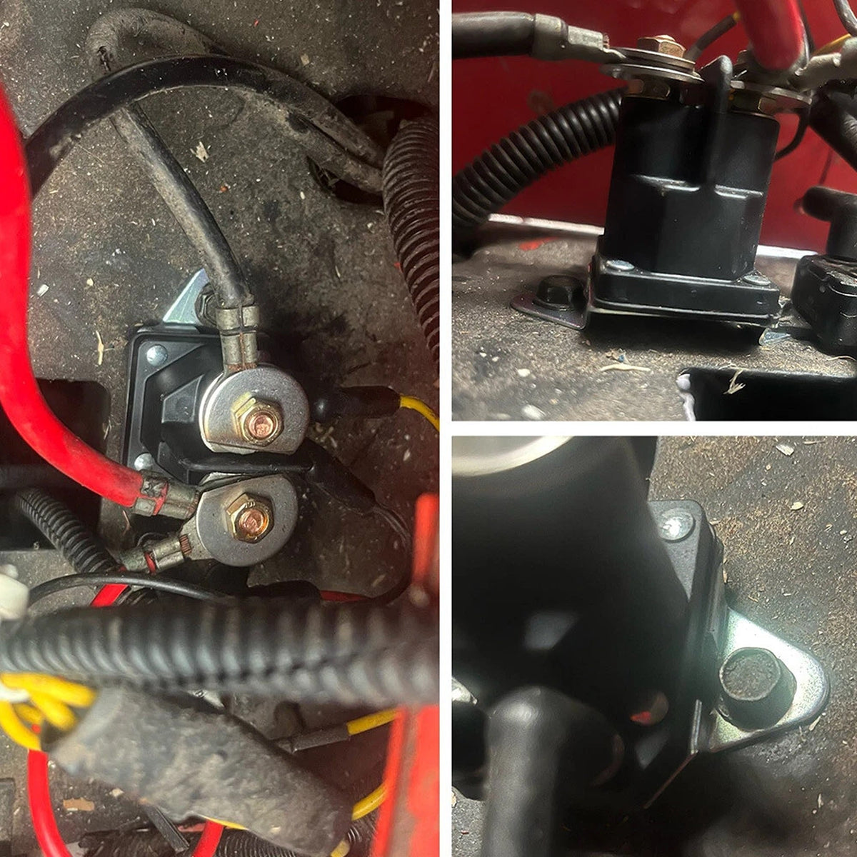 12 Volt 3 Pole Starter Solenoid Relay for Briggs and Stratton
