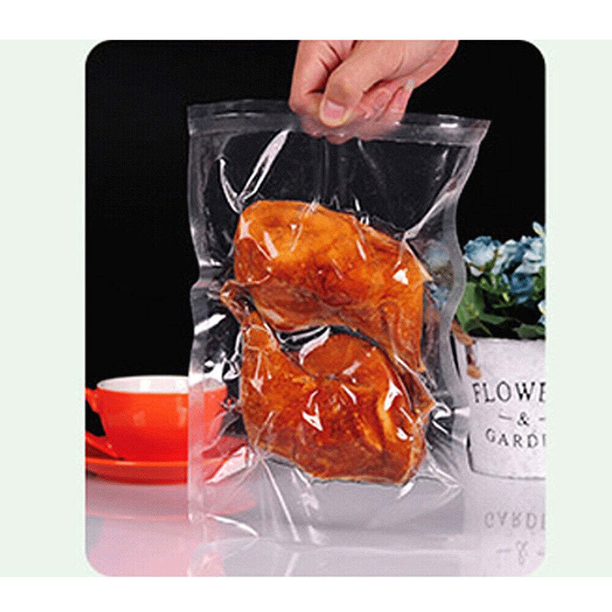 100x Heat Seal Bags for Food Storage Pre cut Vacuum Sealer Bags