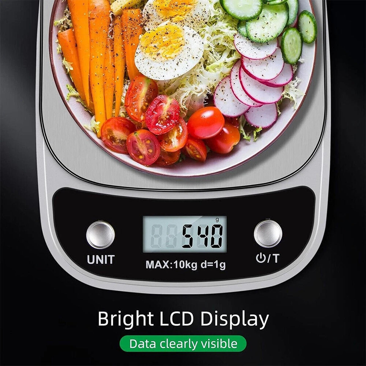 10kg Digital Kitchen Scale with LCD Display for Cooking