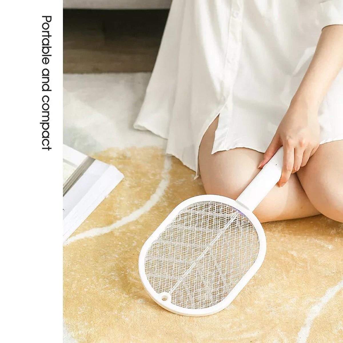 2 in 1 Electric Mosquito Swatter USB Rechargeable Bug Zapper
