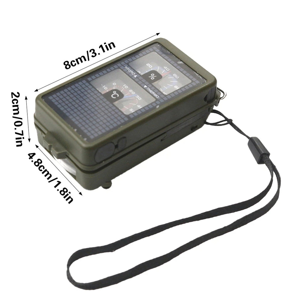 10 in 1 Outdoor Compass for Hiking Camping and Navigation