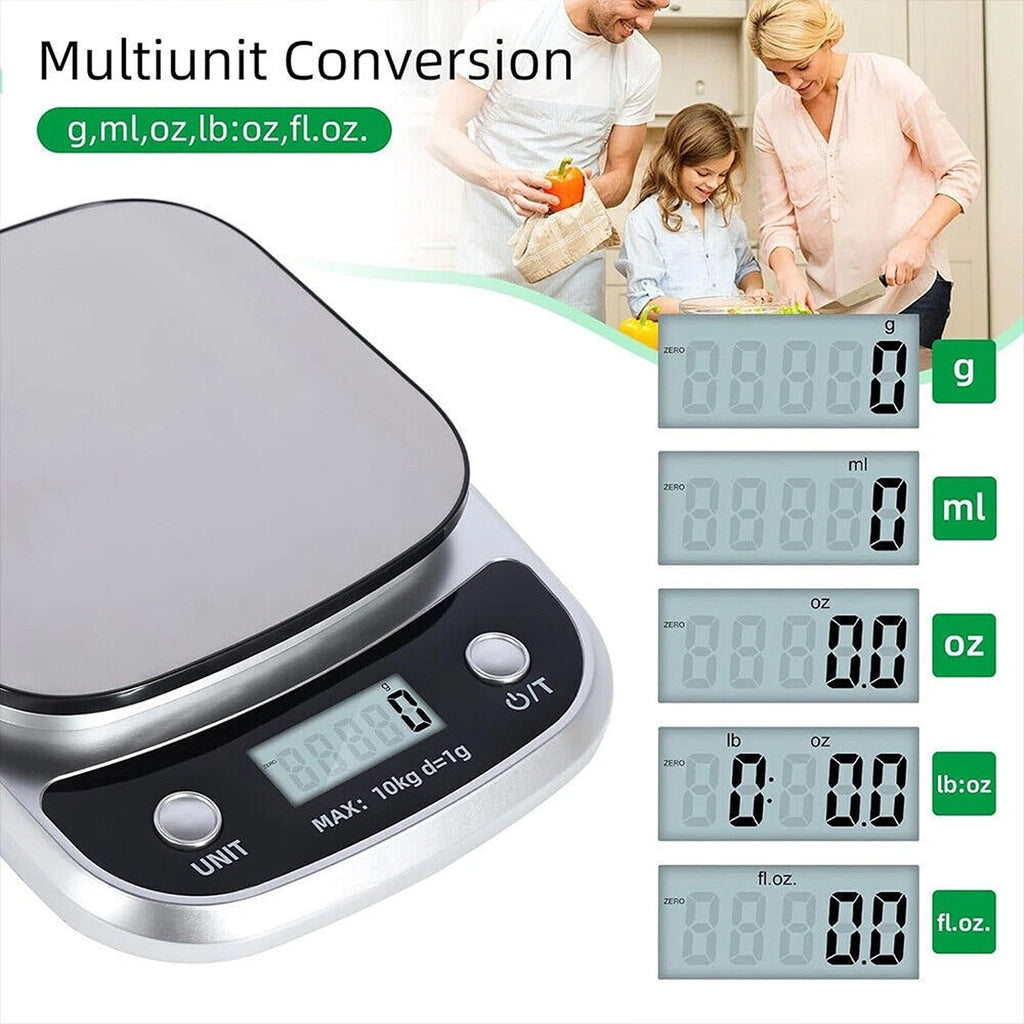 10kg Digital Kitchen Scale with LCD Display for Cooking