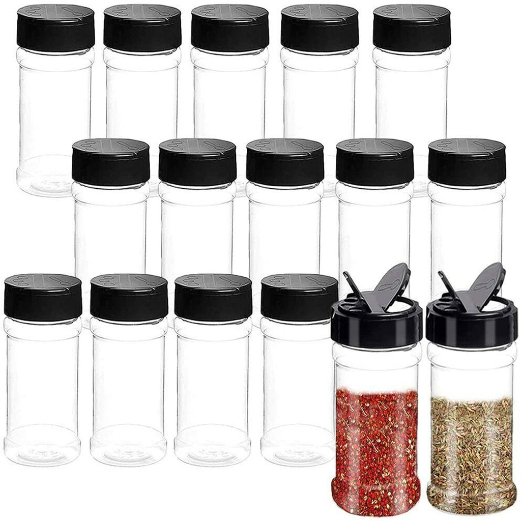 100ML Clear Plastic Spice Bottles Jars Containers