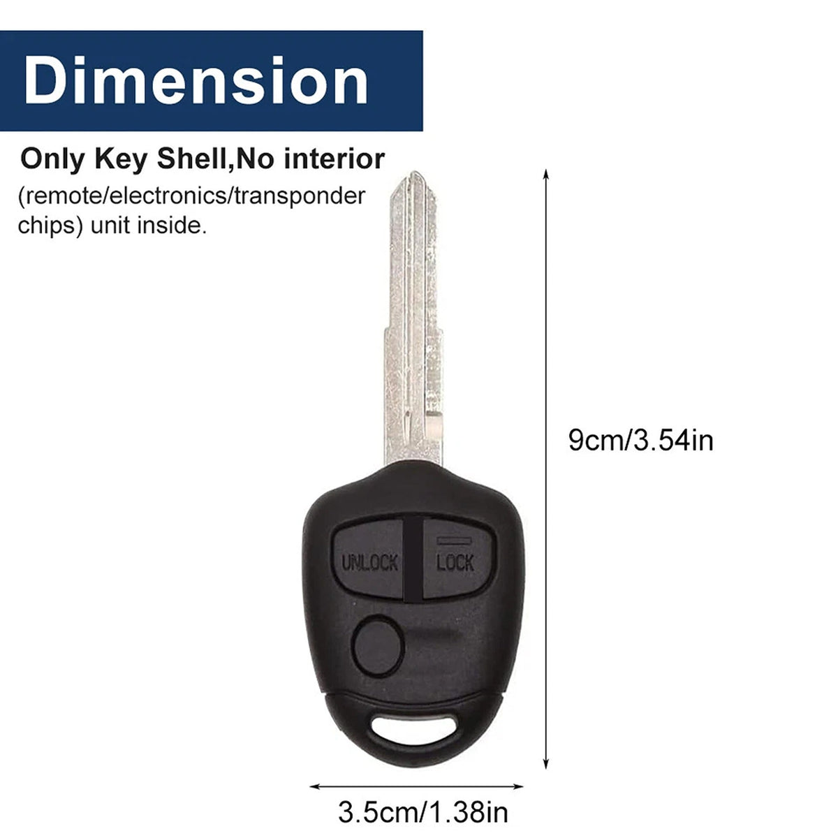 2 Button Replacement Key Shell for Mitsubishi Remote