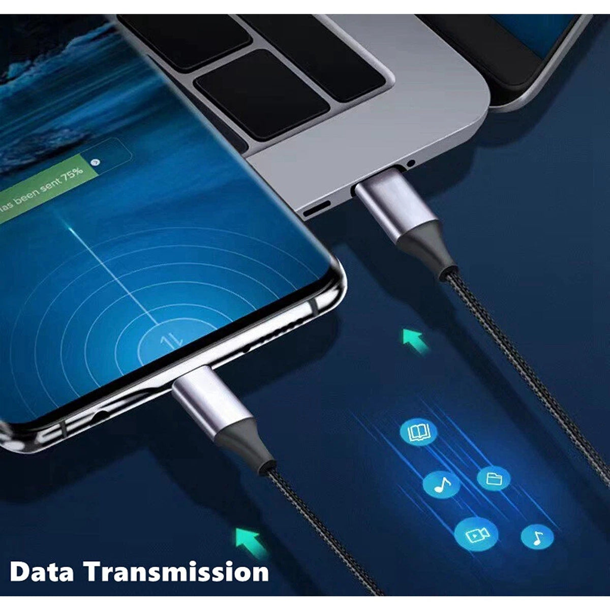 1m PD 60W USB C To USB C Fast Charging Data Cable For iPhone 15 Samsung