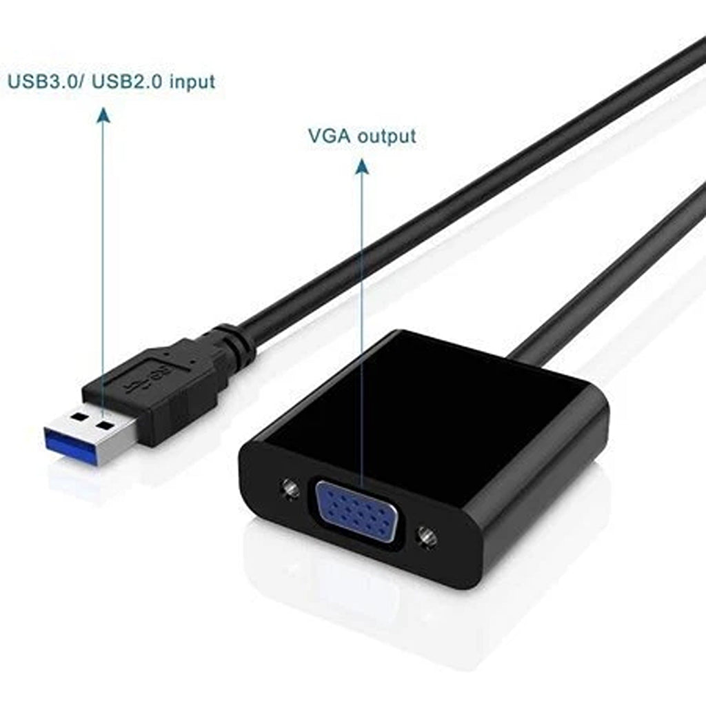 1080P USB To VGA Video Adapter Converter Dual Monitor Extender
