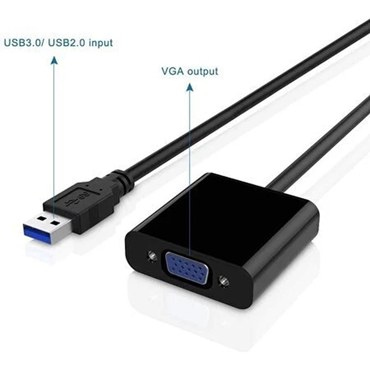 1080P USB To VGA Video Adapter Converter Dual Monitor Extender