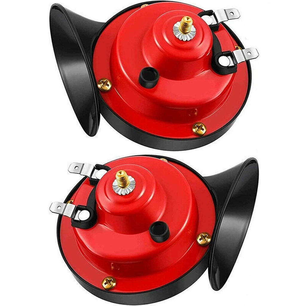 12V Dual Snail Horn Set for Cars and Motorcycles 2 Piece