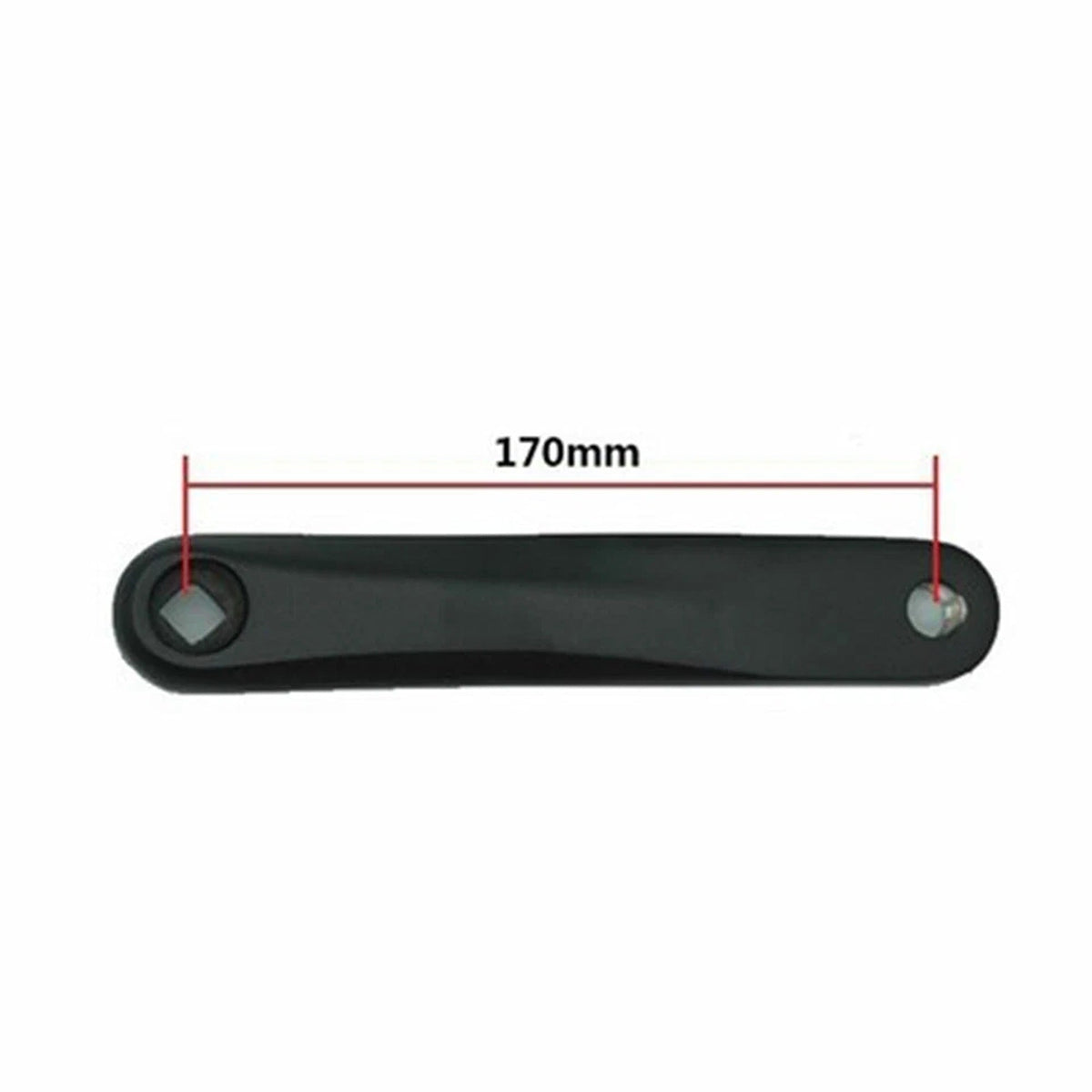 170mm Left Bicycle Crank Arm Square Hole Aluminum