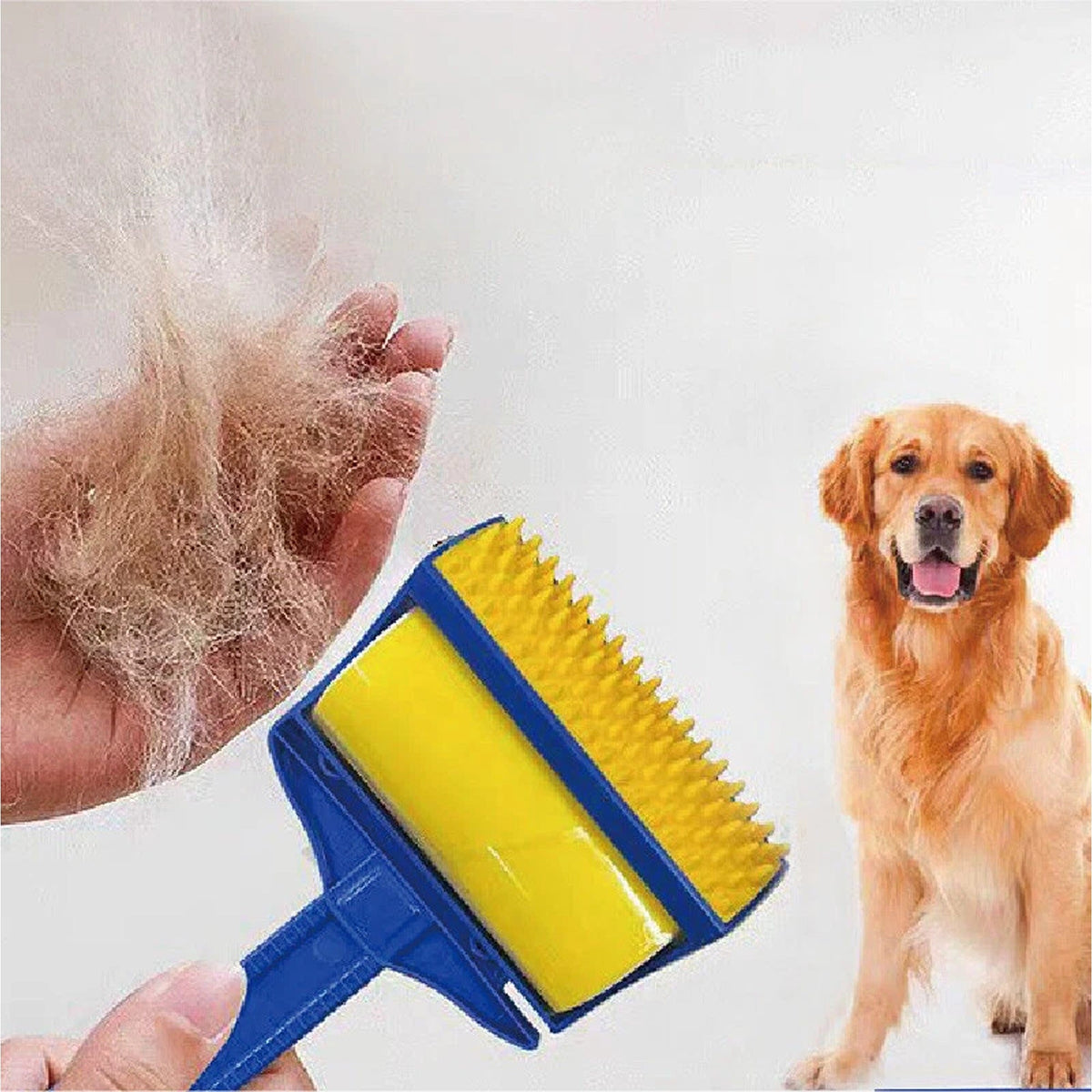 2 Piece Reusable Lint Roller and Pet Hair Remover Set