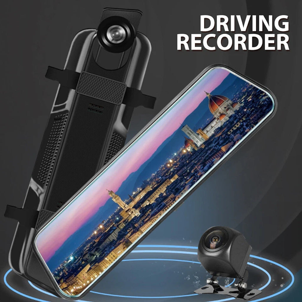 1080P Rear View Mirror Dash Cam with Reversing Camera