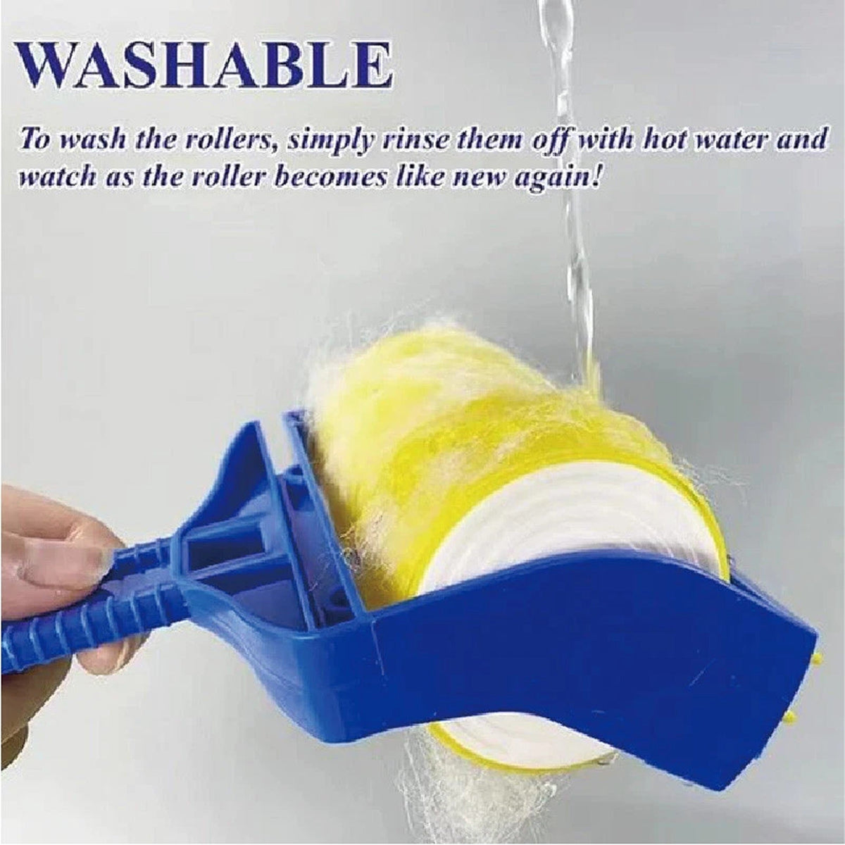 2 Piece Reusable Lint Roller and Pet Hair Remover Set