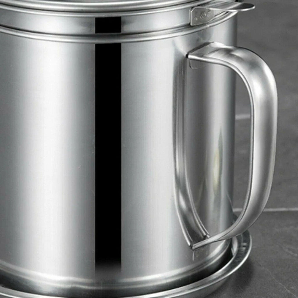 1.8L Stainless Steel Oil Filter Pot with Strainer