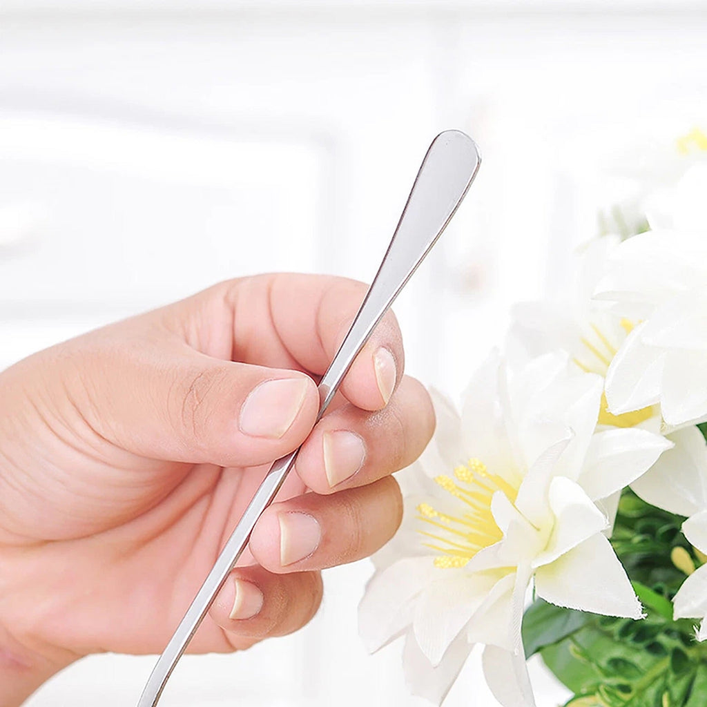 10 Piece Stainless Steel Long Handle Tea and Coffee Spoons