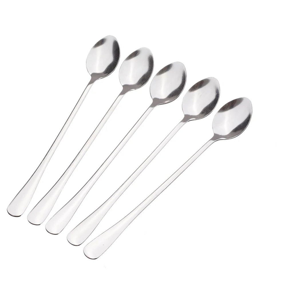10 Piece Stainless Steel Long Handle Tea and Coffee Spoons