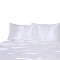 1000TC Silk Satin Sheet Set Fitted Flat Pillowcase KS SIngle Double Queen King - White